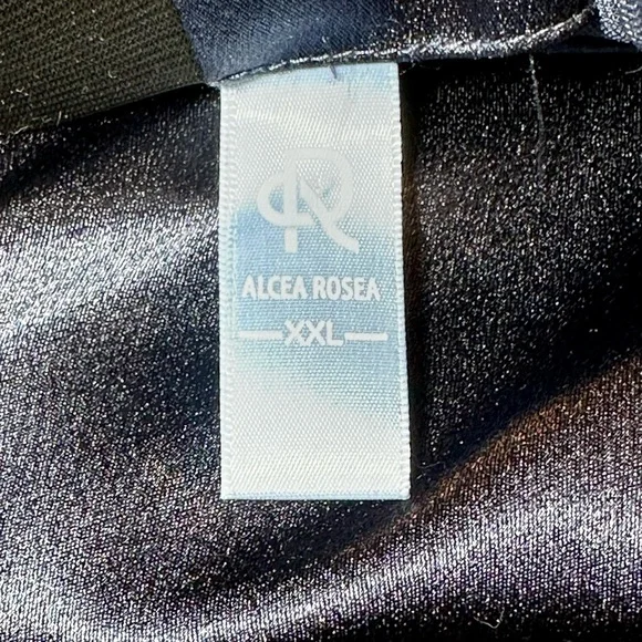 Alcea Rosea Satin Bias Cut Midi Skirt Sz XXL - Picture 10 of 11